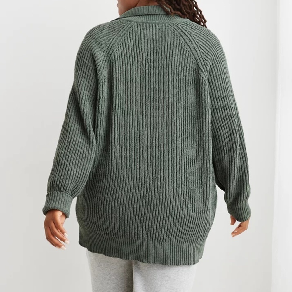 Aerie Sugar Rush Chenille Sweater Royal Palm Green - Picture 6 of 6